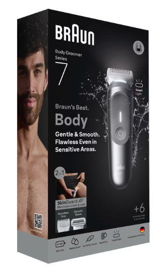 BRAUN PED BG7550 | CURA PERSONA | DEPILATORI | DEPILATORI | DEPILAT.CORP.UOMO RIC.AUT100M.IMPER.LUCE