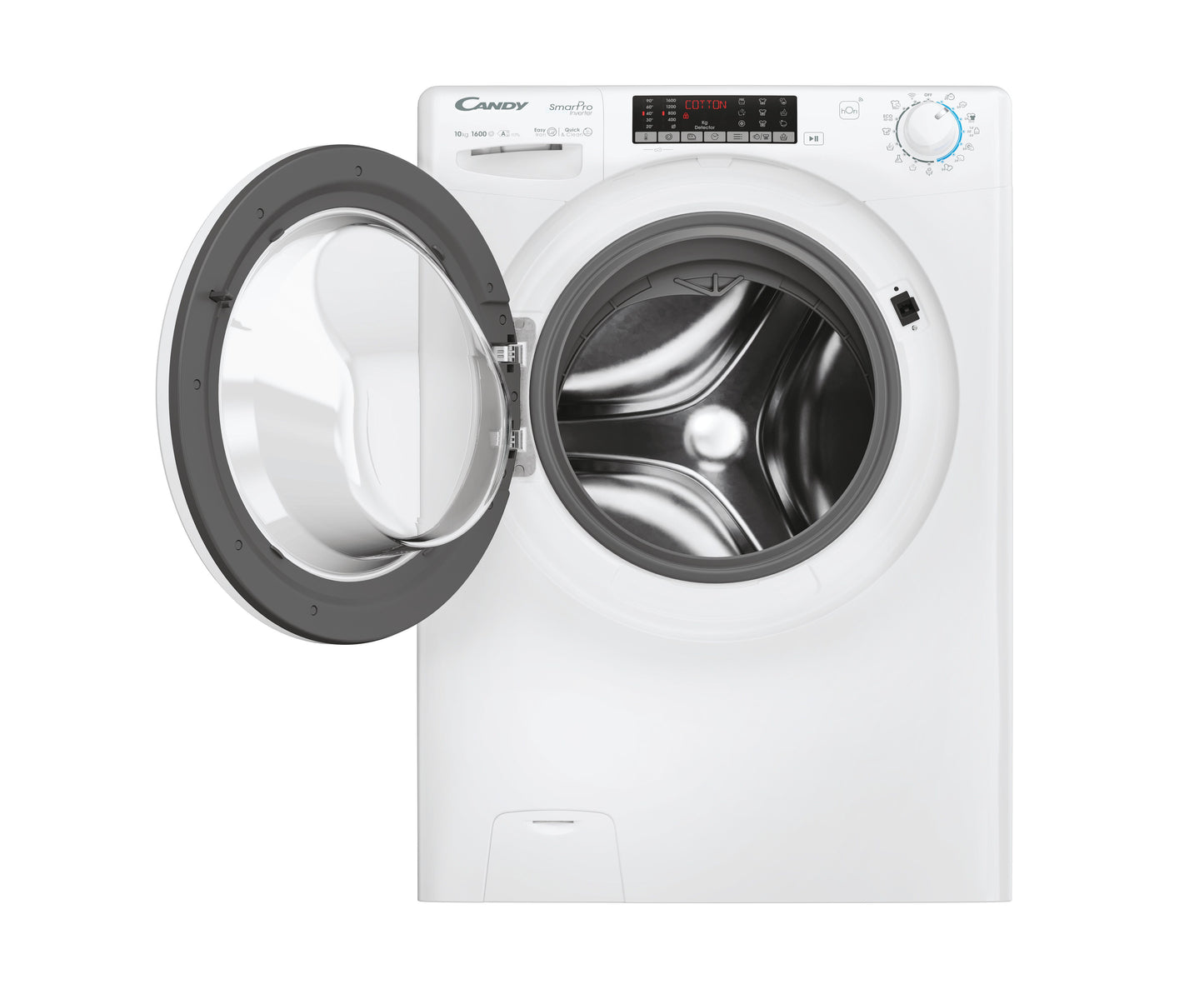 Candy Smart Pro Inverter, Lavatrice Carica Frontale 10 KG, 10% più efficente della classe A, 1600 giri, Bianco, Inverter, Vapore, Wi-Fi, CSO 6106TWMC6/1-S