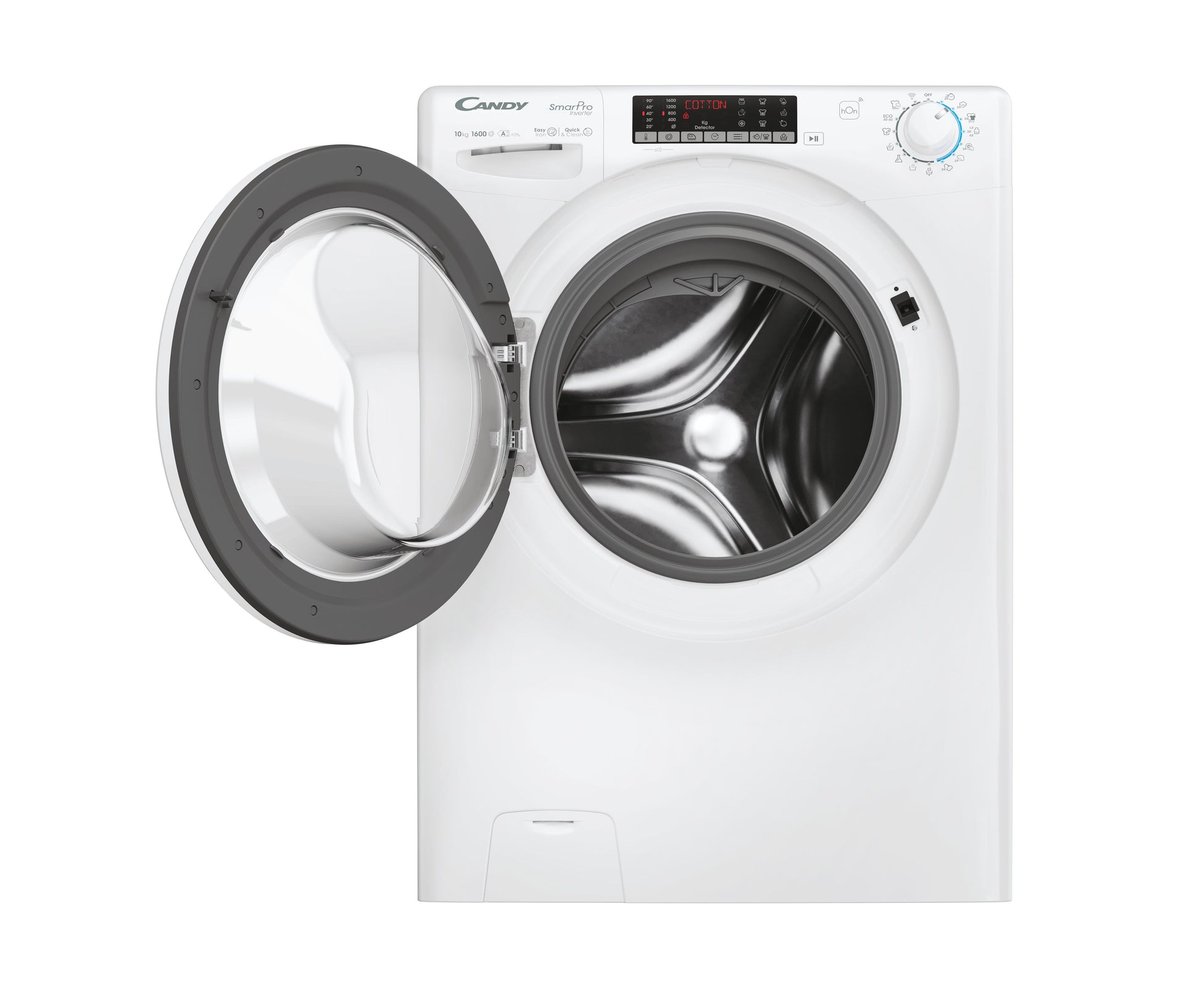 Candy Smart Pro Inverter, Lavatrice Carica Frontale 10 KG, 10% più efficente della classe A, 1600 giri, Bianco, Inverter, Vapore, Wi-Fi, CSO 6106TWMC6/1-S